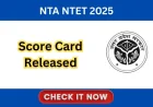 NTA NTET Result/ Score Card 2025