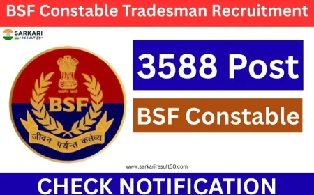 BSF Constable Tradesman Recruitment 2025