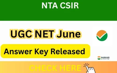 NTA CSIR UGC NET June Answer Key 2025