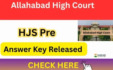 Allahabad High Court UP HJS Pre Answer Key