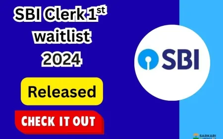 SBI Clerk 1st Wait List 2024 Released-Check now