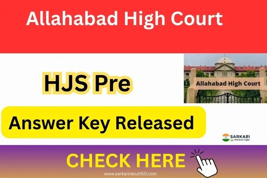 Allahabad High Court UP HJS Pre Answer Key