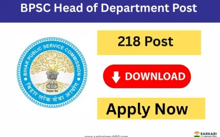 BPSC HOD Online Form 2025 – Apply Now for 218 Vacancies