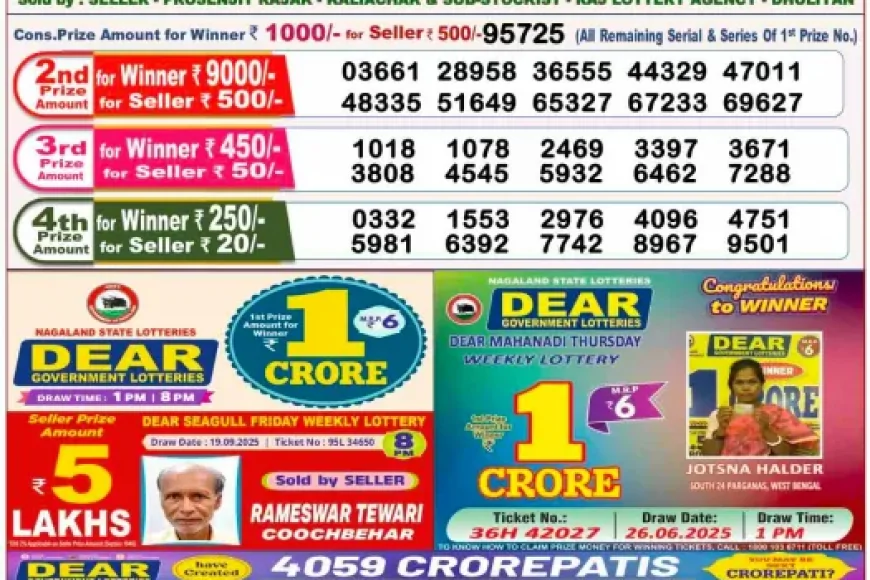 Today Lottery Sambad 8 PM Result 1 October 2025 | Sarkari Lottery Result Night Draw